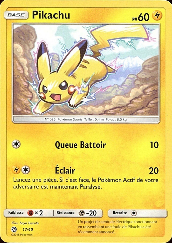Pikachu — Carte Pokémon 17 Collection McDonald's 2018