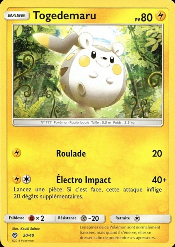 Togedemaru — Carte Pokémon 20 Collection McDonald's 2018