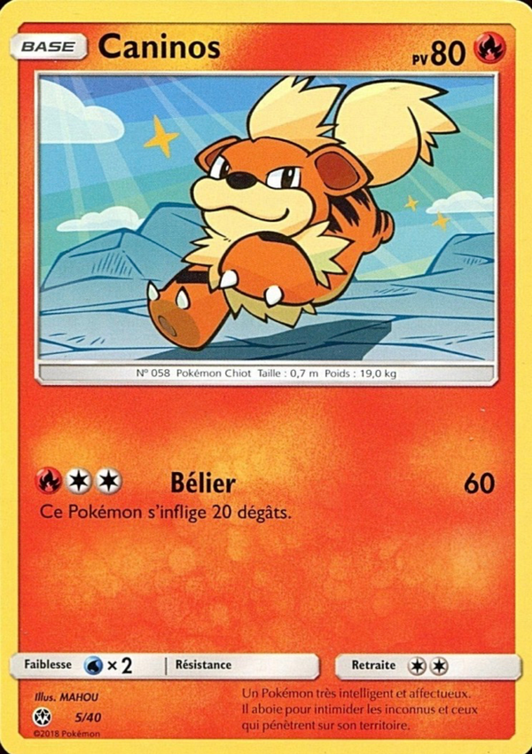 Caninos — Carte Pokémon 5 Collection McDonald's 2018