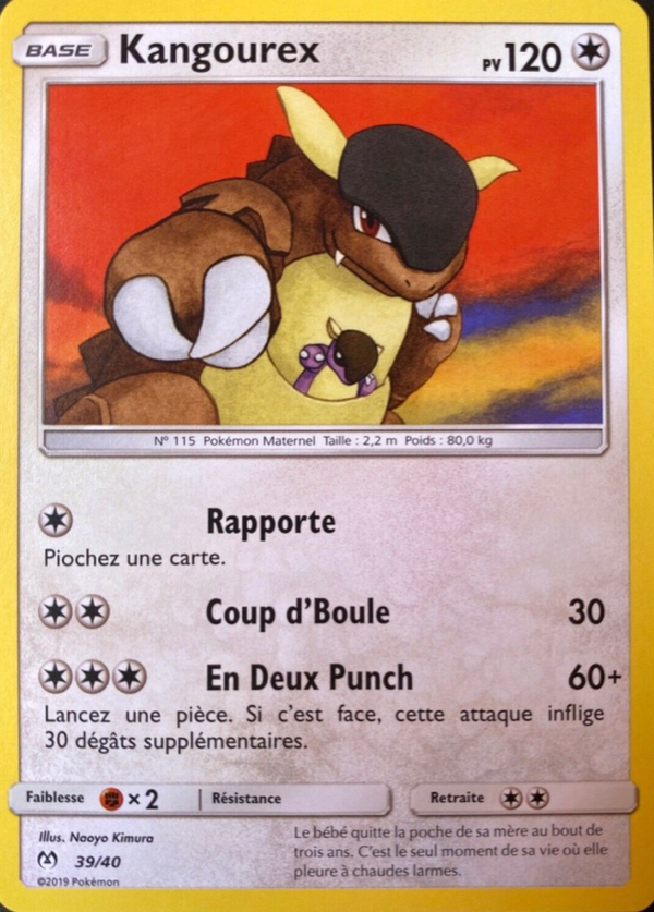 039/040 - Kangourex — Carte Pokémon Collection McDonald's 2019 39/40