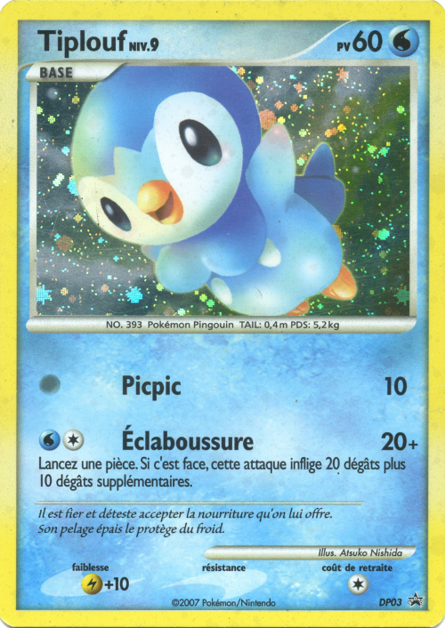 Tiplouf DP03 - Promos Diamant & Perle - Carte Pokémon