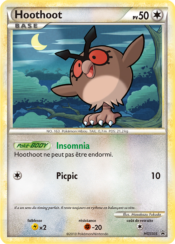 Hoothoot HGSS05 - Promos HeartGold SoulSilver - Carte Pokémon