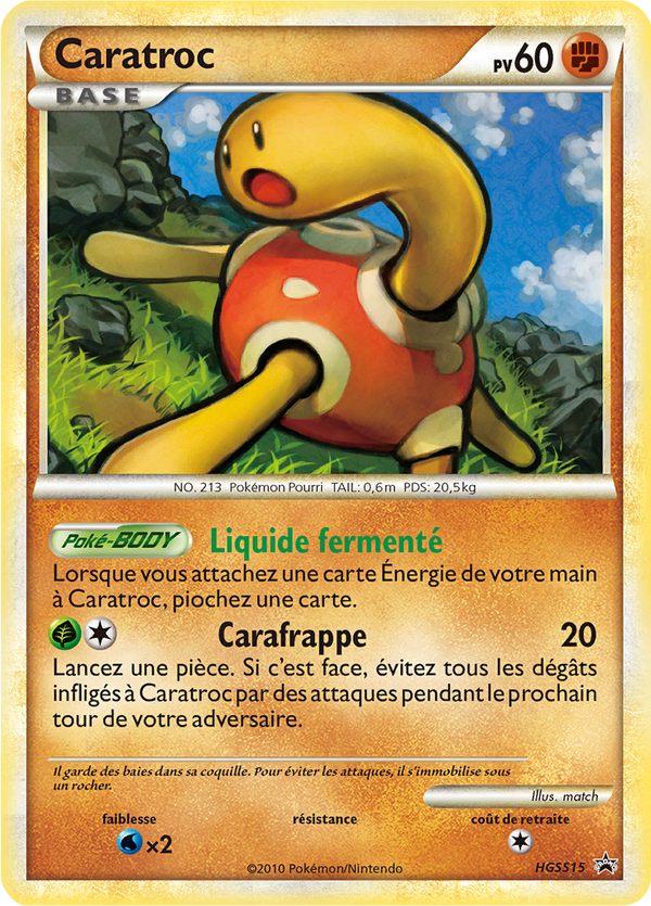 Caratroc HGSS15 - Promos HeartGold SoulSilver - Carte Pokémon