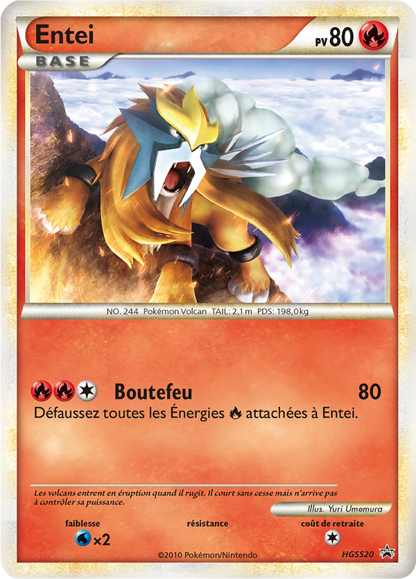 Entei HGSS20 - Promos HeartGold SoulSilver - Carte Pokémon