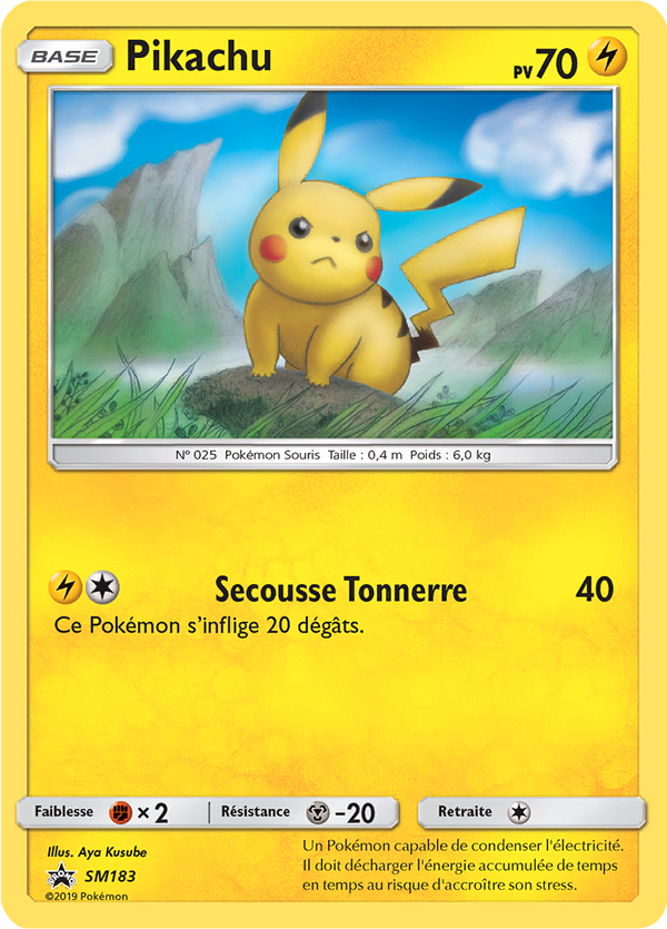 Pikachu SM183 - Promos Soleil & Lune - Carte Pokémon