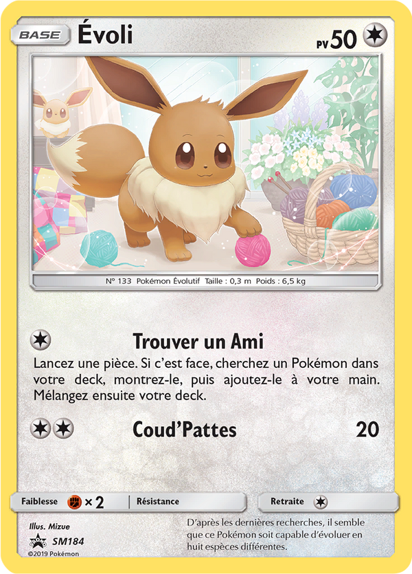 Évoli SM184 - Promos Soleil & Lune - Carte Pokémon