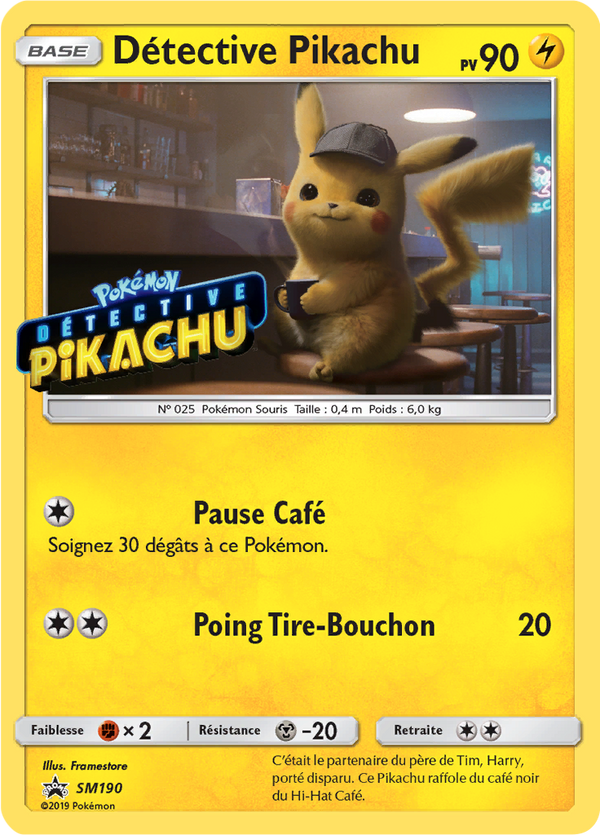 Détective Pikachu SM190 - Promos Soleil & Lune - Carte Pokémon