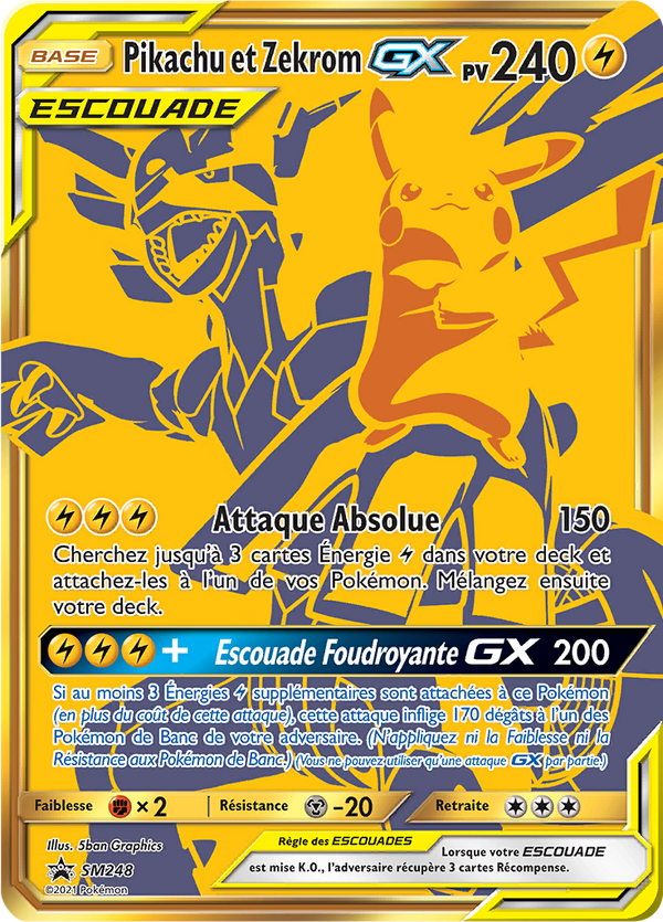 Pikachu et Zekrom GX SM248 - Promos Soleil & Lune - Carte Pokémon