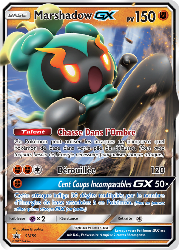 Marshadow GX SM59 - Promos Soleil & Lune - Carte Pokémon