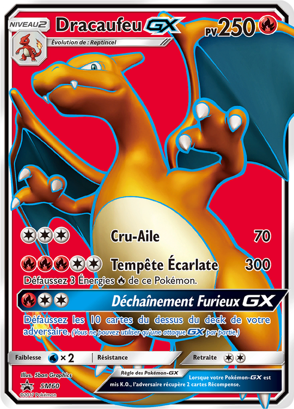 Dracaufeu GX SM60 - Promos Soleil & Lune - Carte Pokémon
