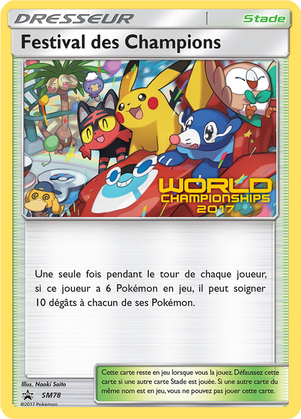 Festival des Champions SM78 - Promos Soleil & Lune - Carte Pokémon