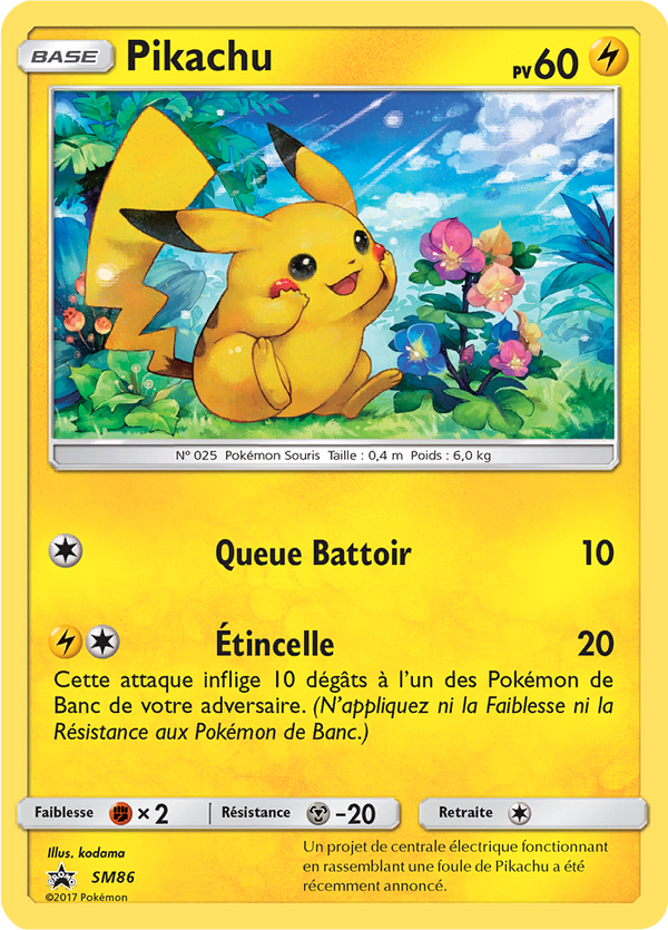 Pikachu SM86 - Promos Soleil & Lune - Carte Pokémon