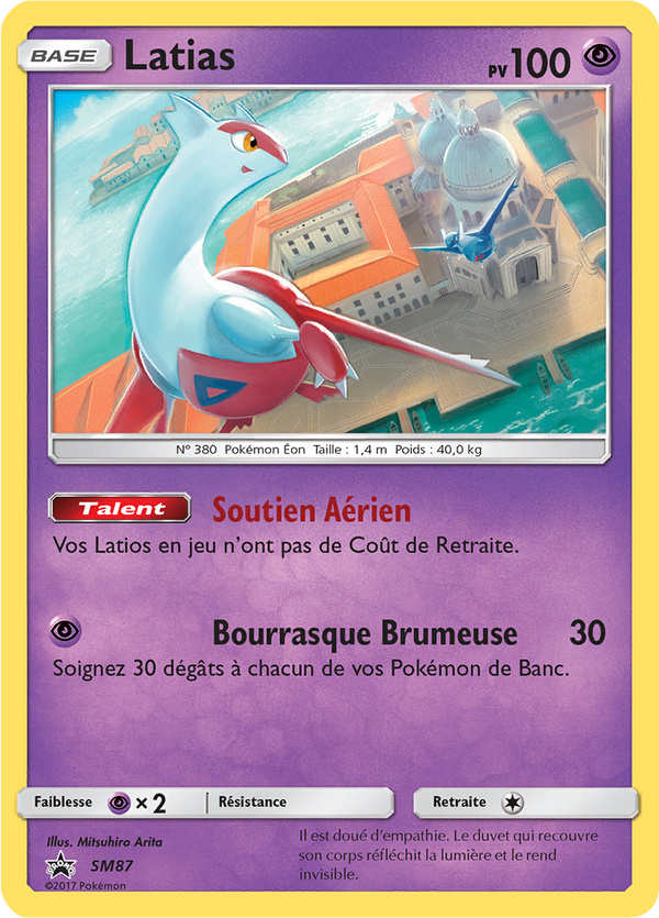 Latias SM87 - Promos Soleil & Lune - Carte Pokémon