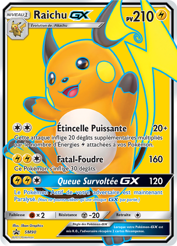 Raichu GX SM90 - Promos Soleil & Lune - Carte Pokémon