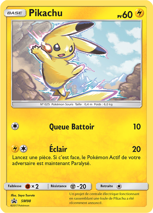 Pikachu SM98 - Promos Soleil & Lune - Carte Pokémon