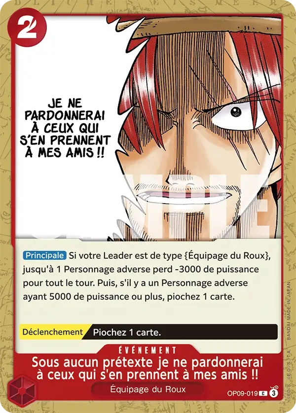 OP09-019 - Sous aucun prétexte je ne pardonnerai à ceux qui s'en prennent à mes amis !!