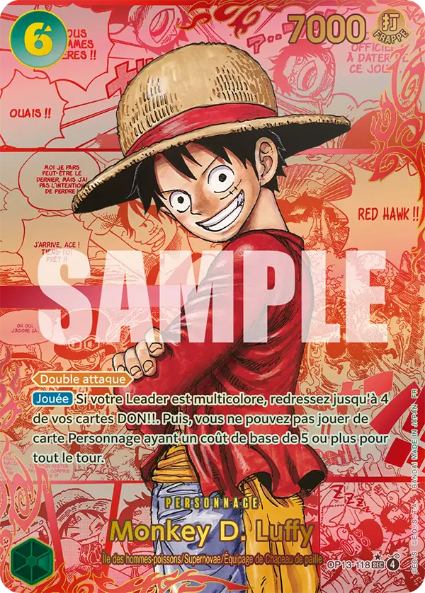 OP13-118 - Monkey D. Luffy V4 (Manga Red)