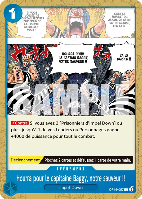 OP16-057 - Hourra pour le capitaine Baggy, notre sauveur !!