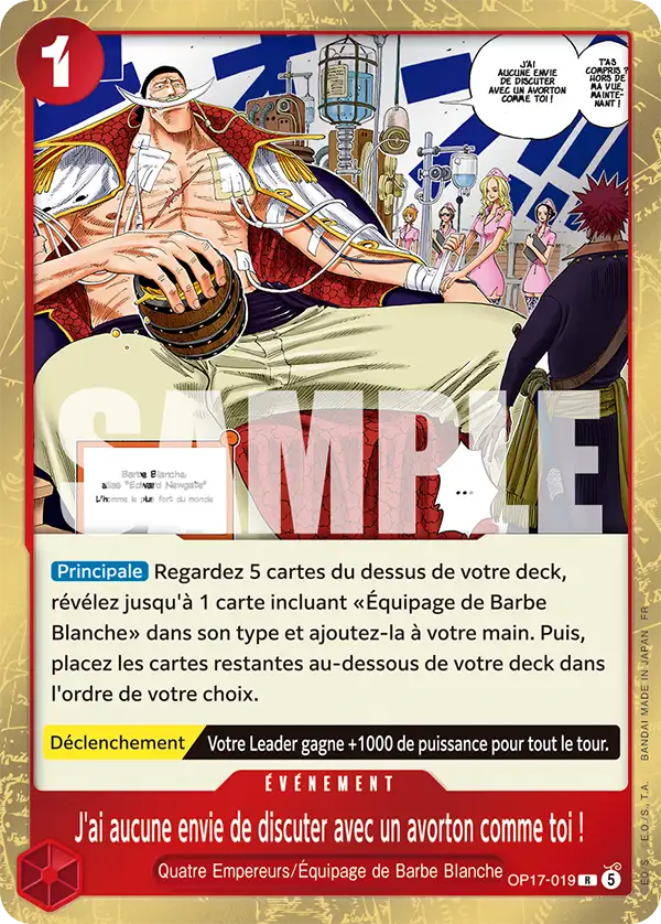OP17-019 - J'ai aucune envie de discuter avec un avorton comme toi !