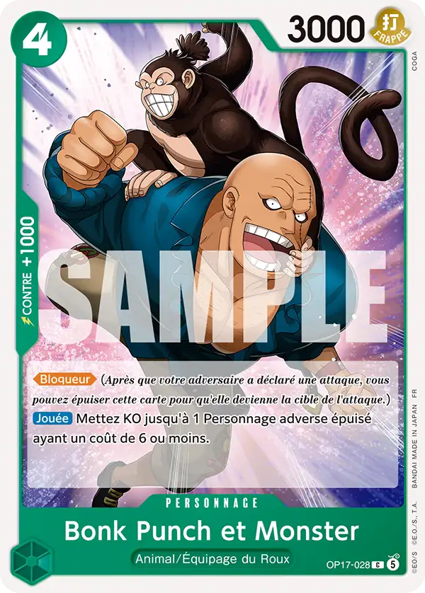 OP17-028 - Bonk Punch et Monster