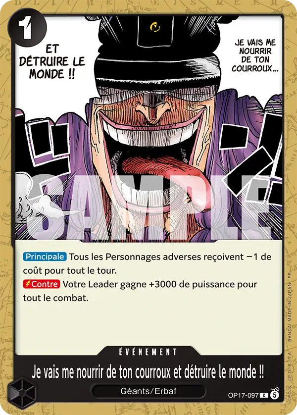 OP17-097 - Je vais me nourrir de ton courroux et détruire le monde !!