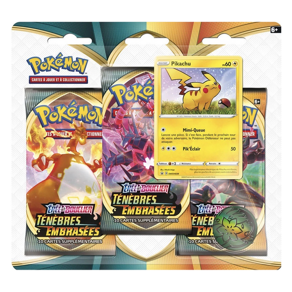 TriPack - Ténèbres Embrasées / Pikachu, scellé français