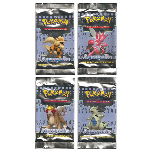 Artset Pokémon Aquapolis : les 4 boosters scellés du set
