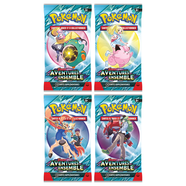 Artset Pokémon Aventures Ensemble : les 4 boosters scellés du set