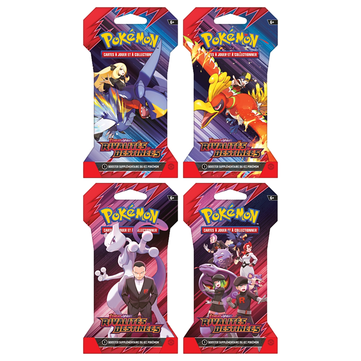 Artset Pokémon Rivalités Destinées : les 4 blisters scellés du set