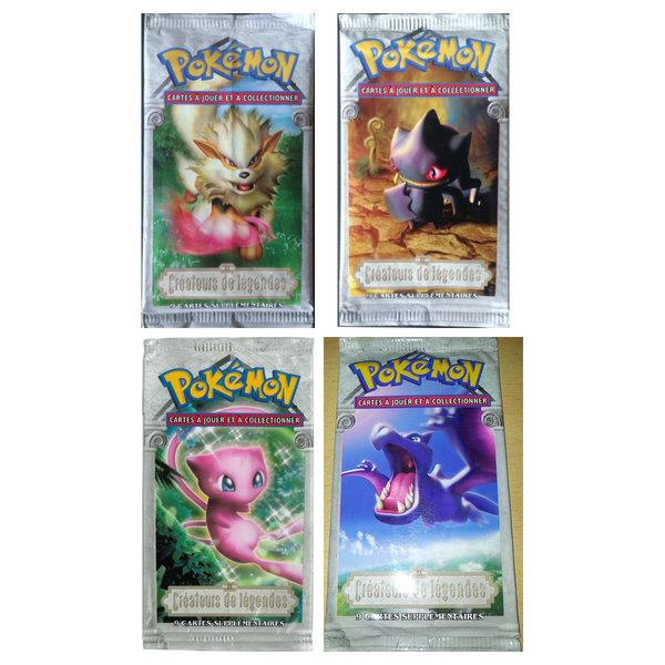 Artset Pokémon Créateurs de légendes : les 4 boosters scellés du set