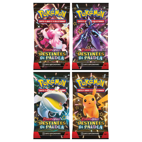 Artset Pokémon Destinées de Paldea : les 4 boosters scellés du set