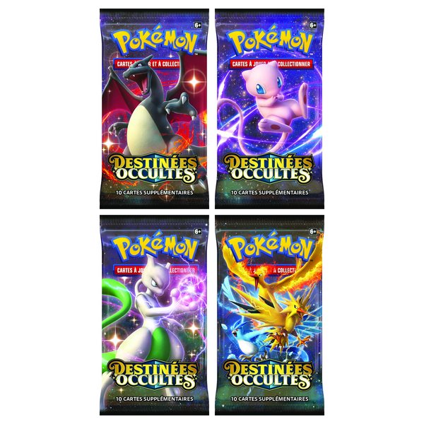 Artset Pokémon Destinées Occultes : les 4 boosters scellés du set