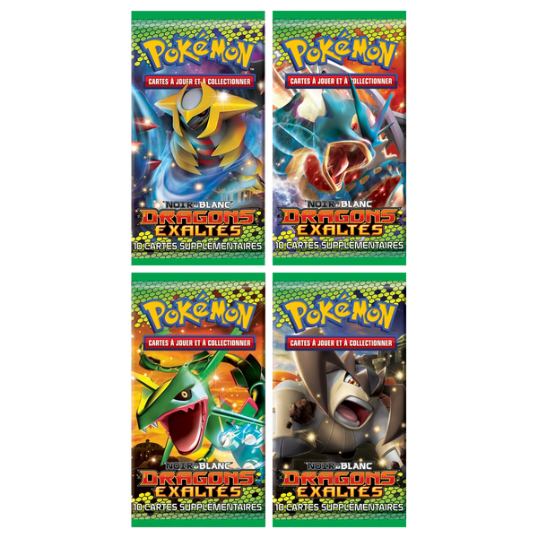 Artset Pokémon Dragons Exaltés : les 4 boosters scellés du set