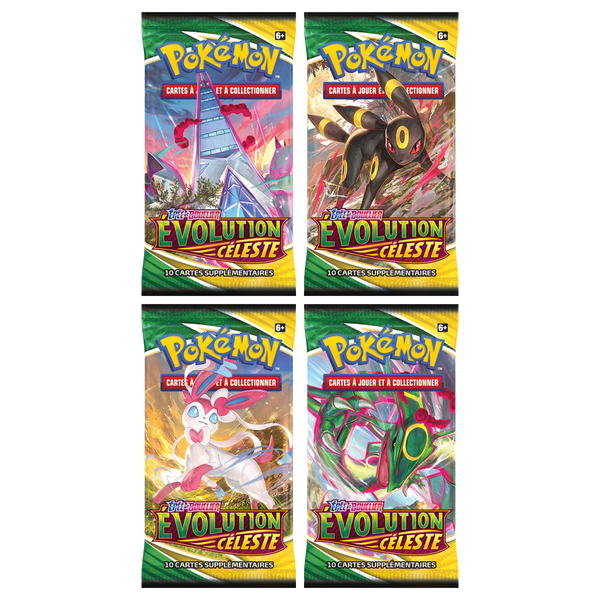 Artset Pokémon Évolution Céleste : les 4 boosters scellés du set