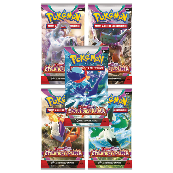 Artset Pokémon Évolutions à Paldea : les 5 boosters scellés du set