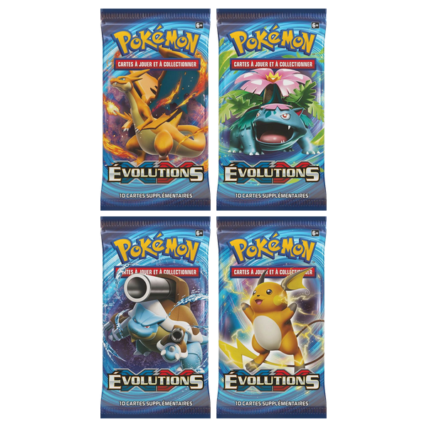 Artset Pokémon Évolutions : les 4 boosters scellés du set