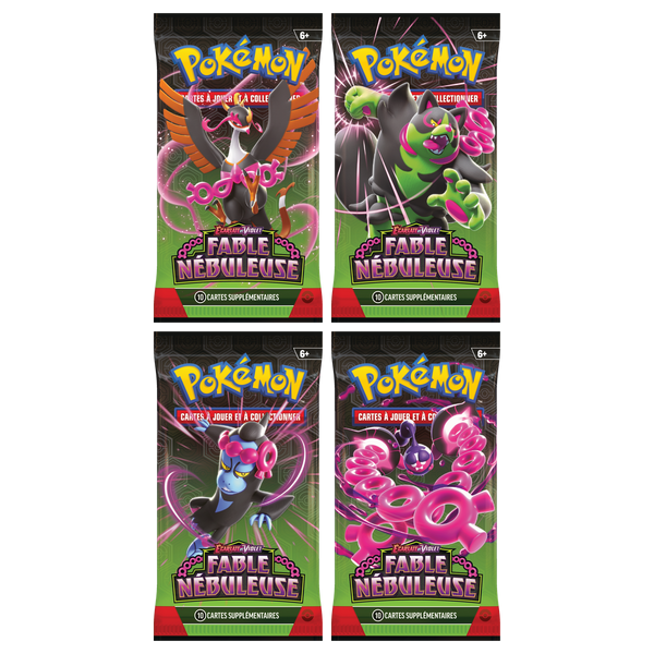Artset Pokémon Fable Nébuleuse : les 4 boosters scellés du set