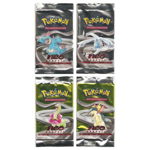 Artset Pokémon Neo Genesis : les 4 boosters scellés du set