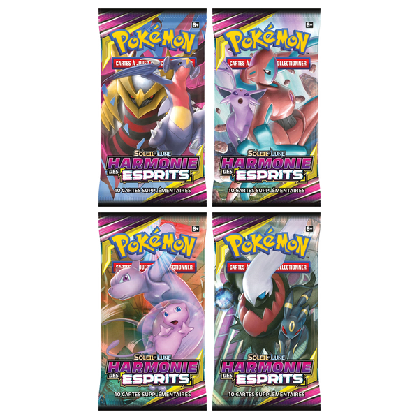 Artset Pokémon Harmonie des Esprits : les 4 boosters scellés du set