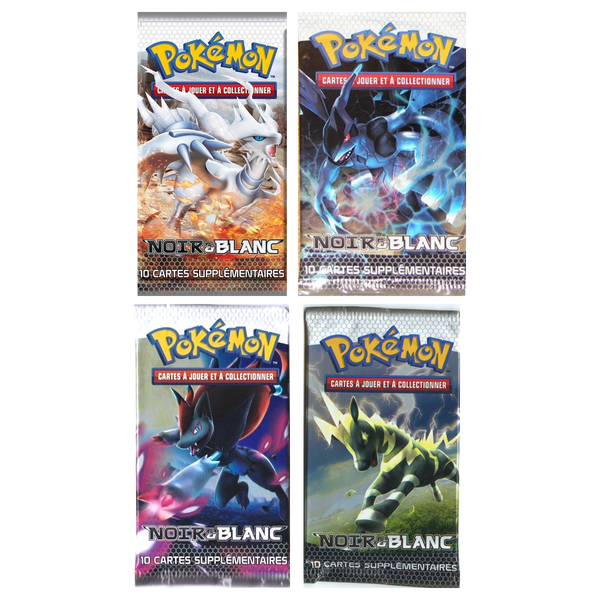 Artset Pokémon Noir & Blanc : les 4 boosters scellés du set