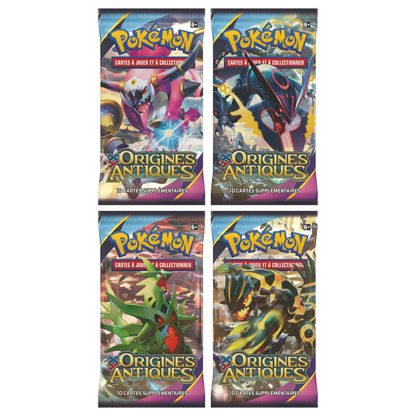Artset Pokémon Origines Antiques : les 4 boosters scellés du set