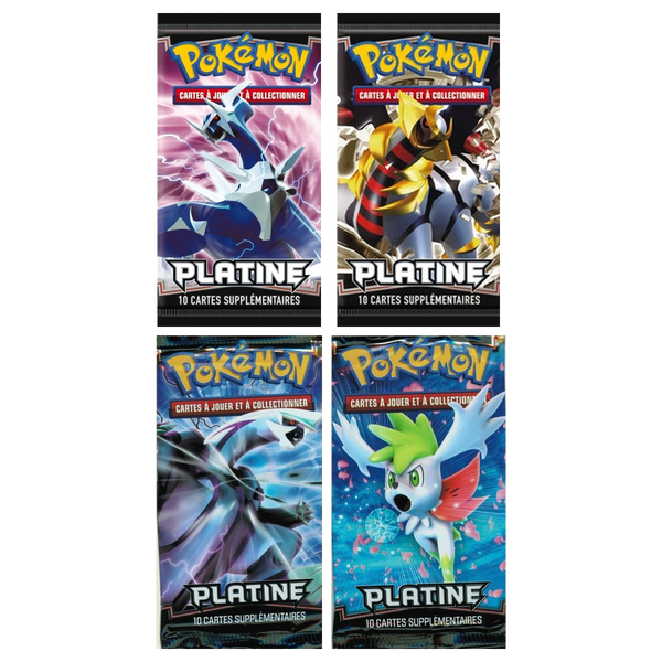Artset Pokémon Platine : les 4 boosters scellés du set