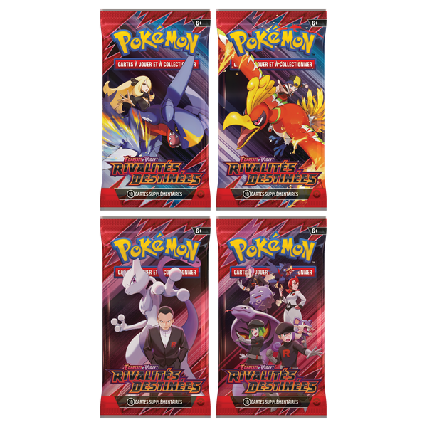 Artset Pokémon Rivalités Destinées : les 4 boosters scellés du set