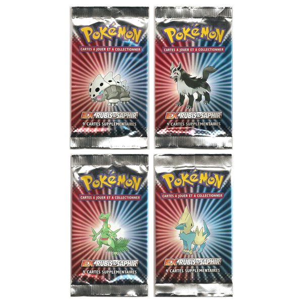 Artset Pokémon Rubis & Saphir : les 4 boosters scellés du set