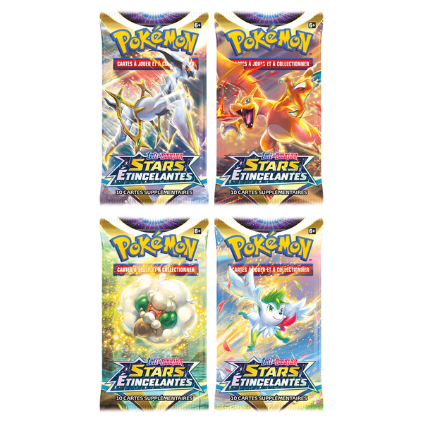 Artset Pokémon Stars Étincelantes : les 4 boosters scellés du set