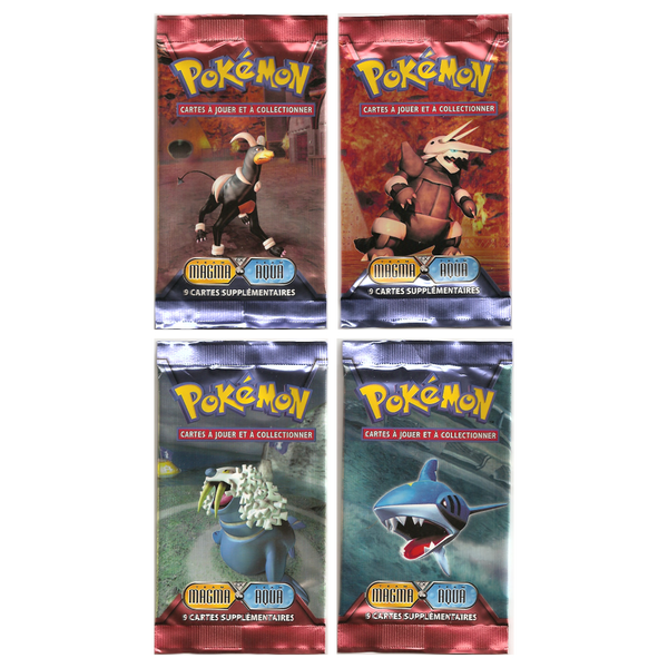 Artset Pokémon Team Magma VS Team Aqua : les 4 boosters scellés du set