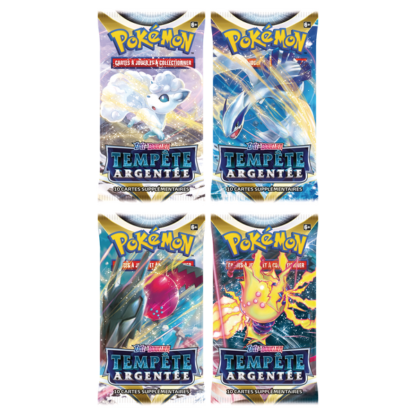Artset Pokémon Tempête Argentée : les 4 boosters scellés du set