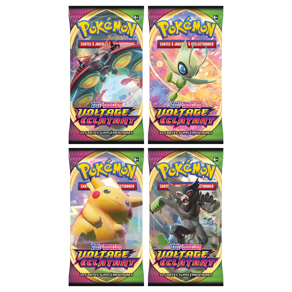 Artset Pokémon Voltage Éclatant : les 4 boosters scellés du set
