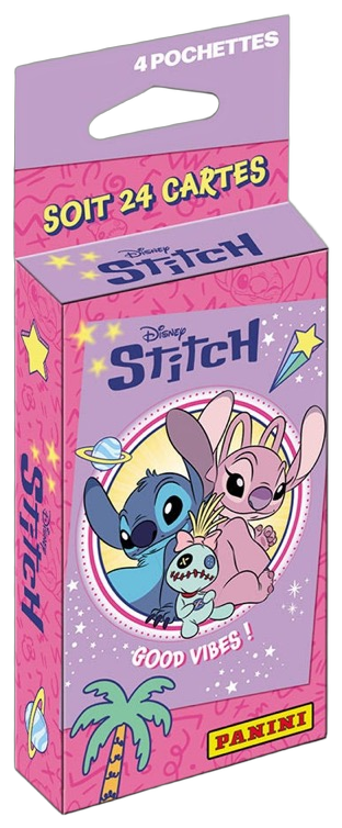 Blister de 4 pochettes Disney Stitch 2026 Panini