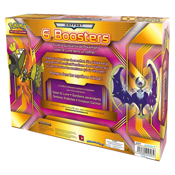 Coffret 6 Boosters 2019 Auchan, dos de la boîte